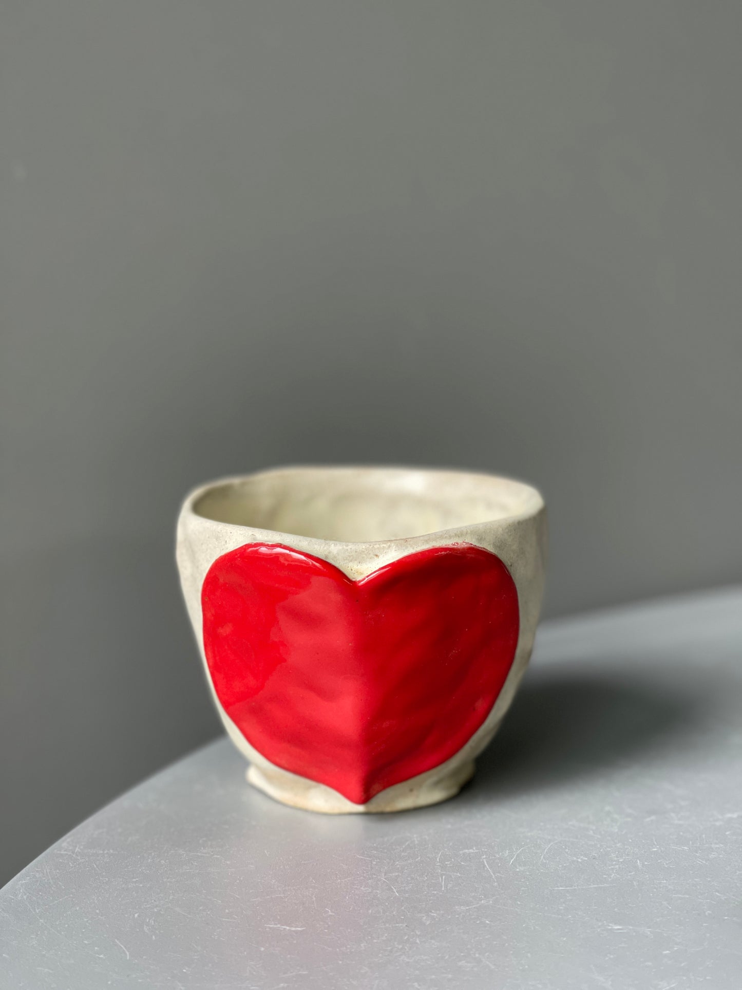 Cana Ceramica Red Heart