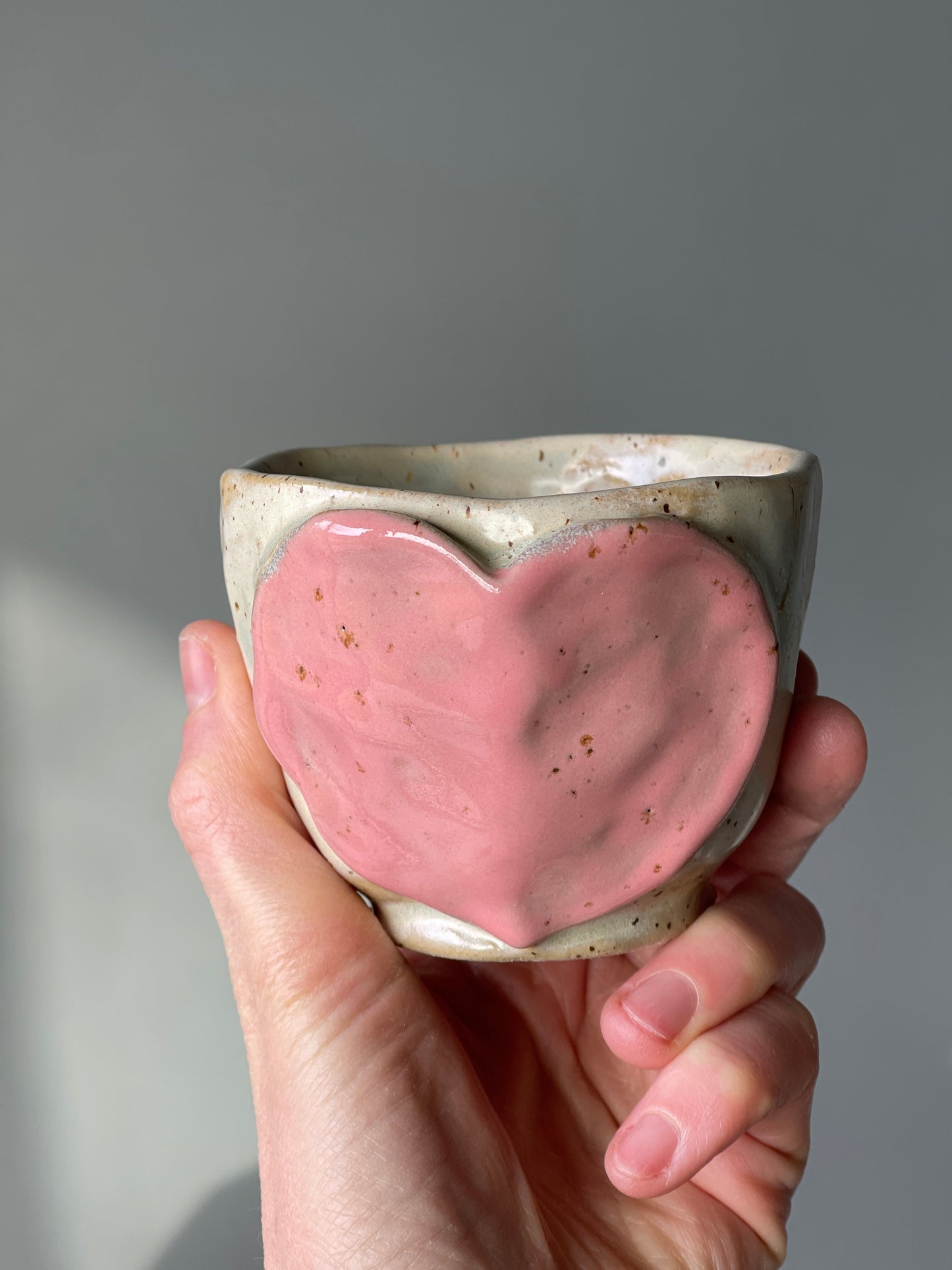 Cana Ceramica Pink Heart