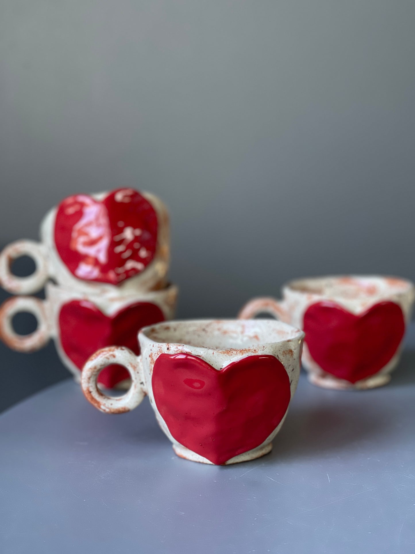 Cana Cappuccino Ceramica Red Heart