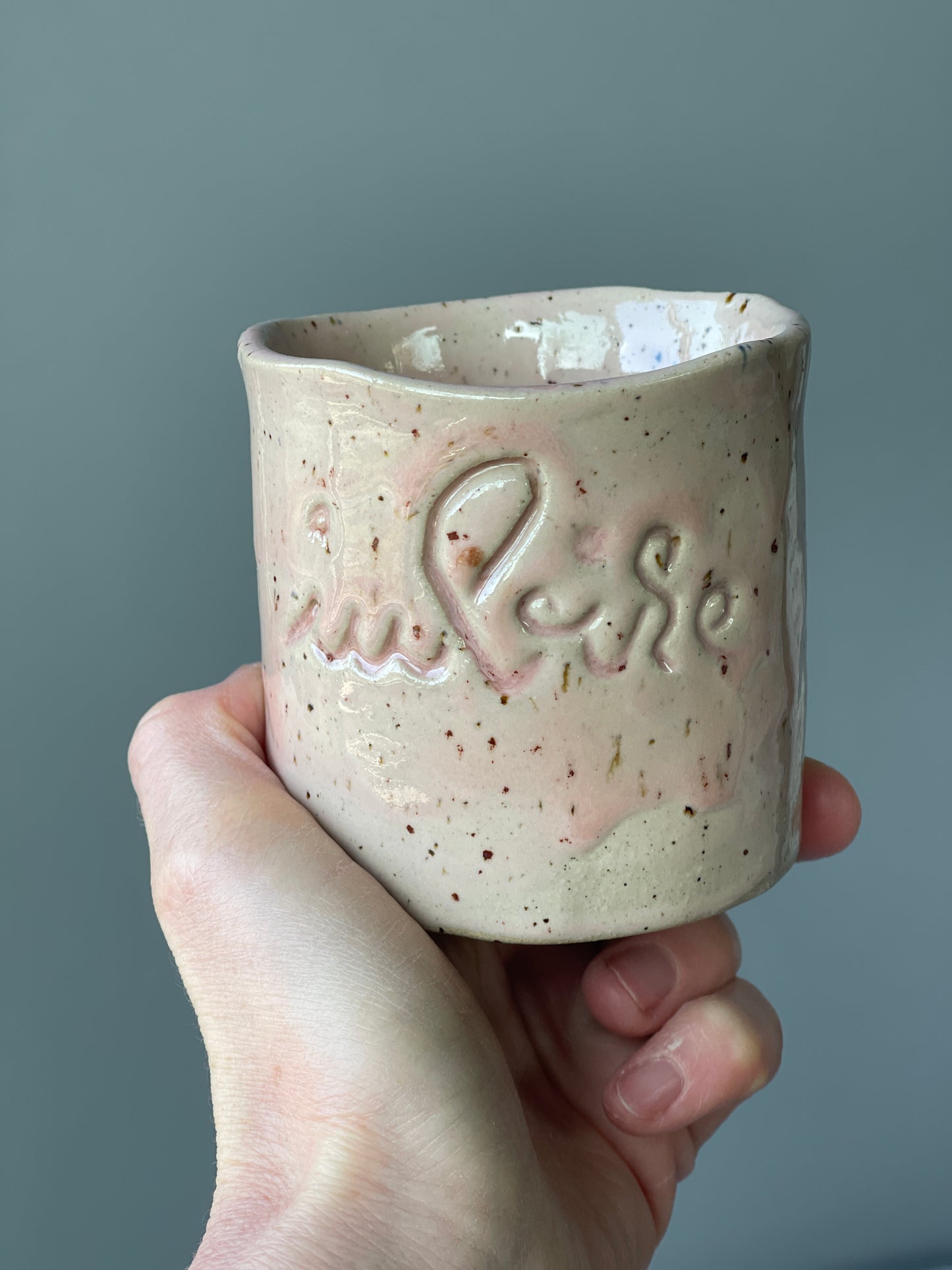 Cana Latte cu mesaj "Iubire"