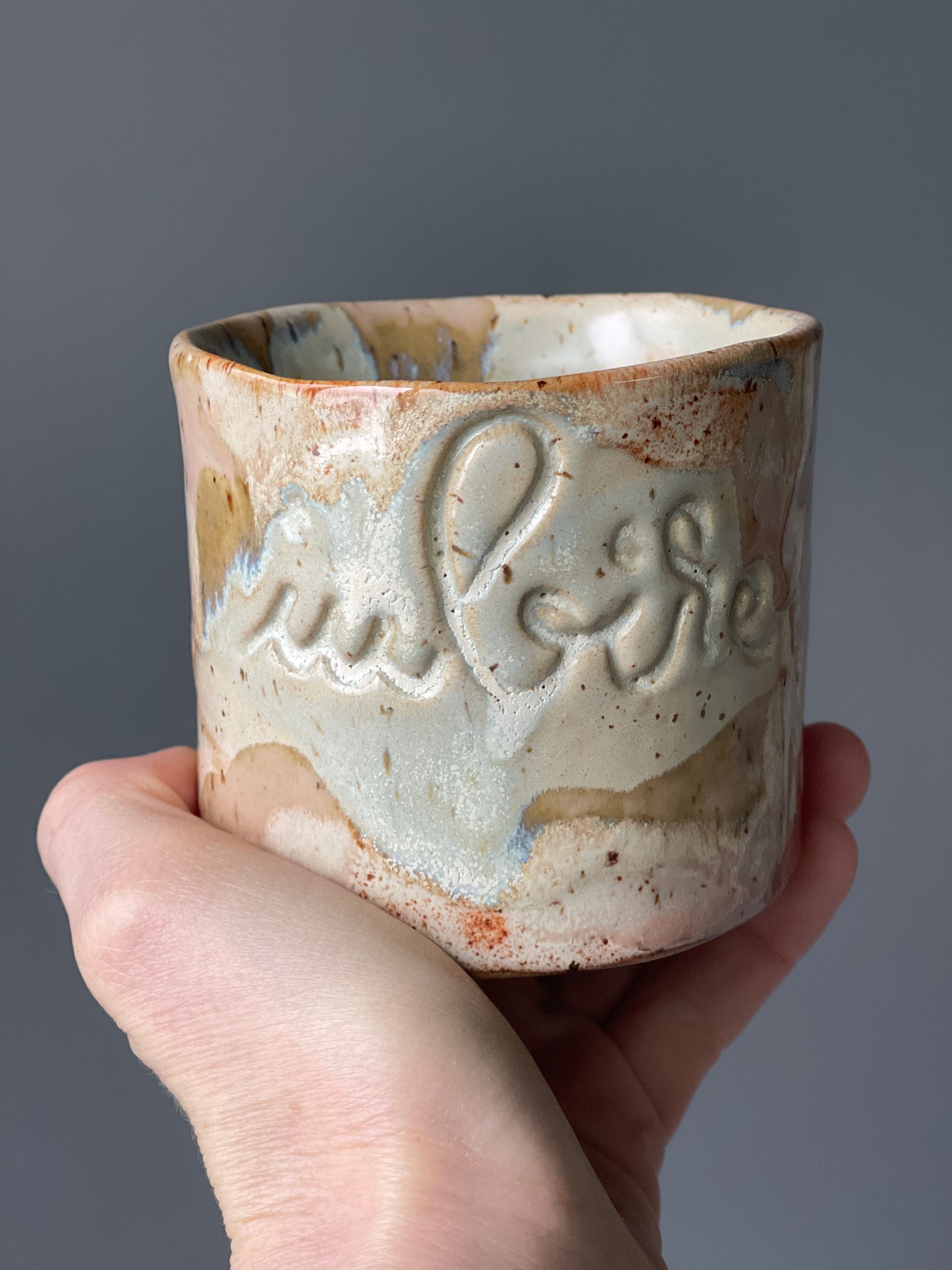 Cana Latte cu mesaj "Iubire"