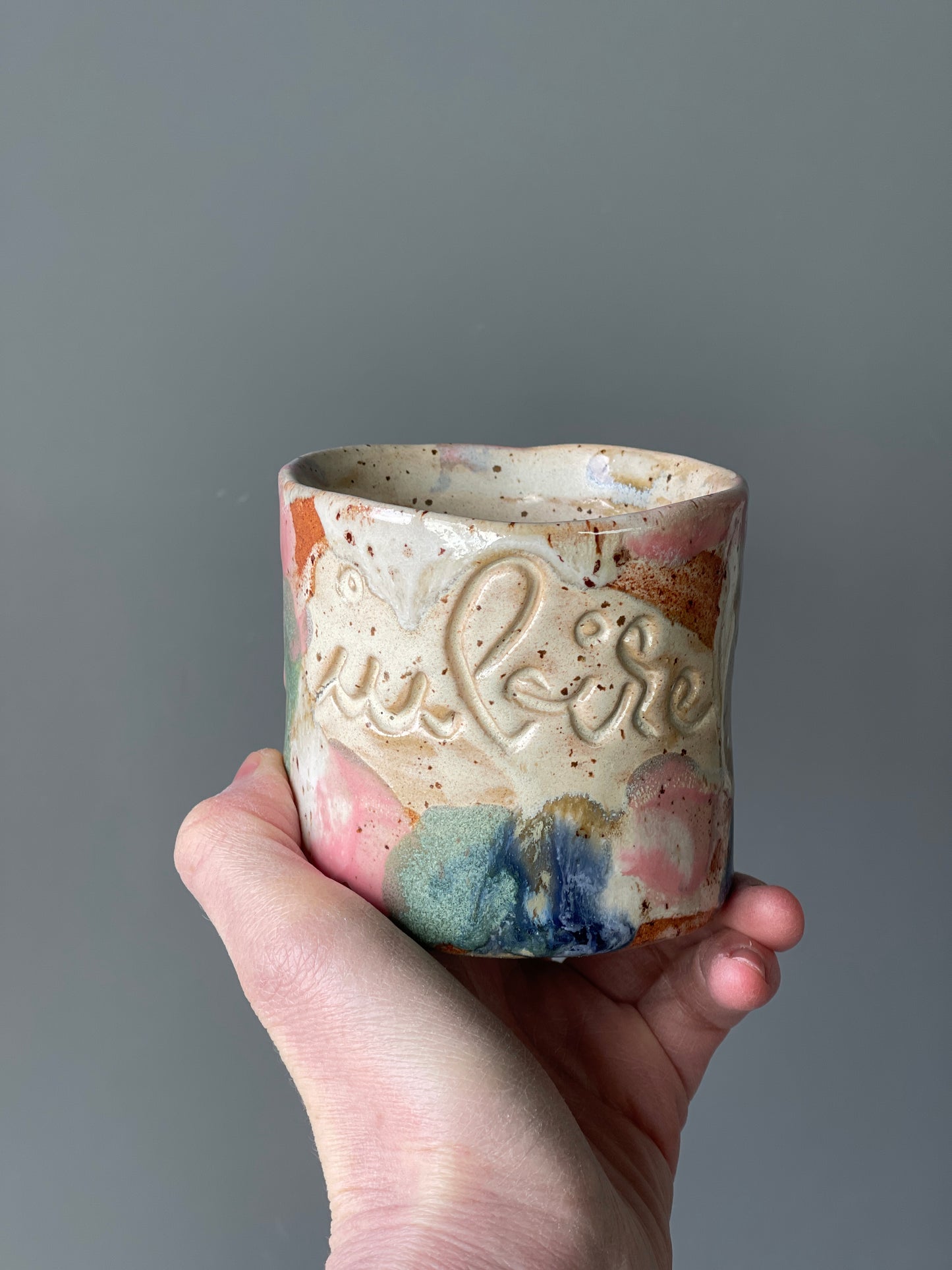 Cana Latte cu mesaj "Iubire"