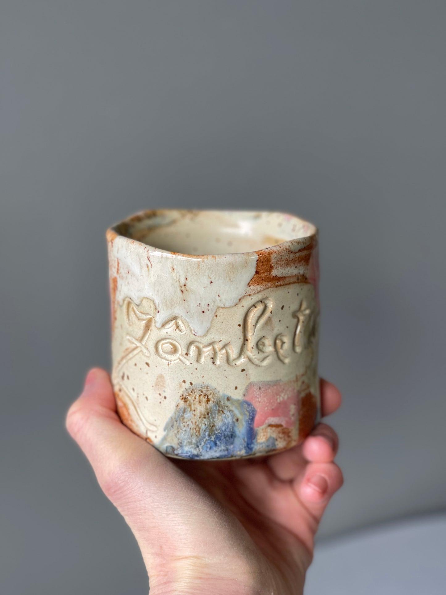 Cana Latte cu mesaj "Zambet"