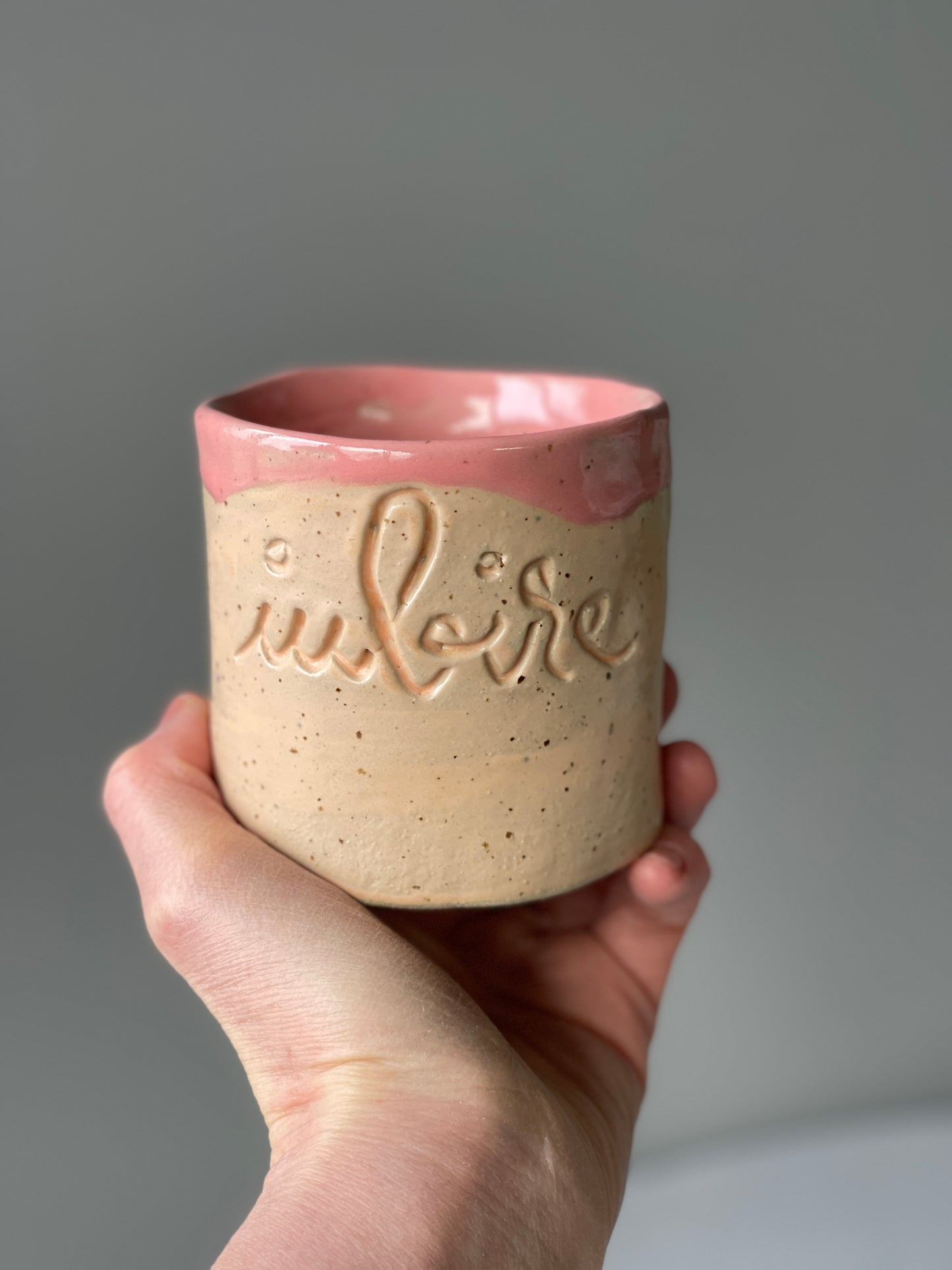Cana Latte cu mesaj "Iubire"
