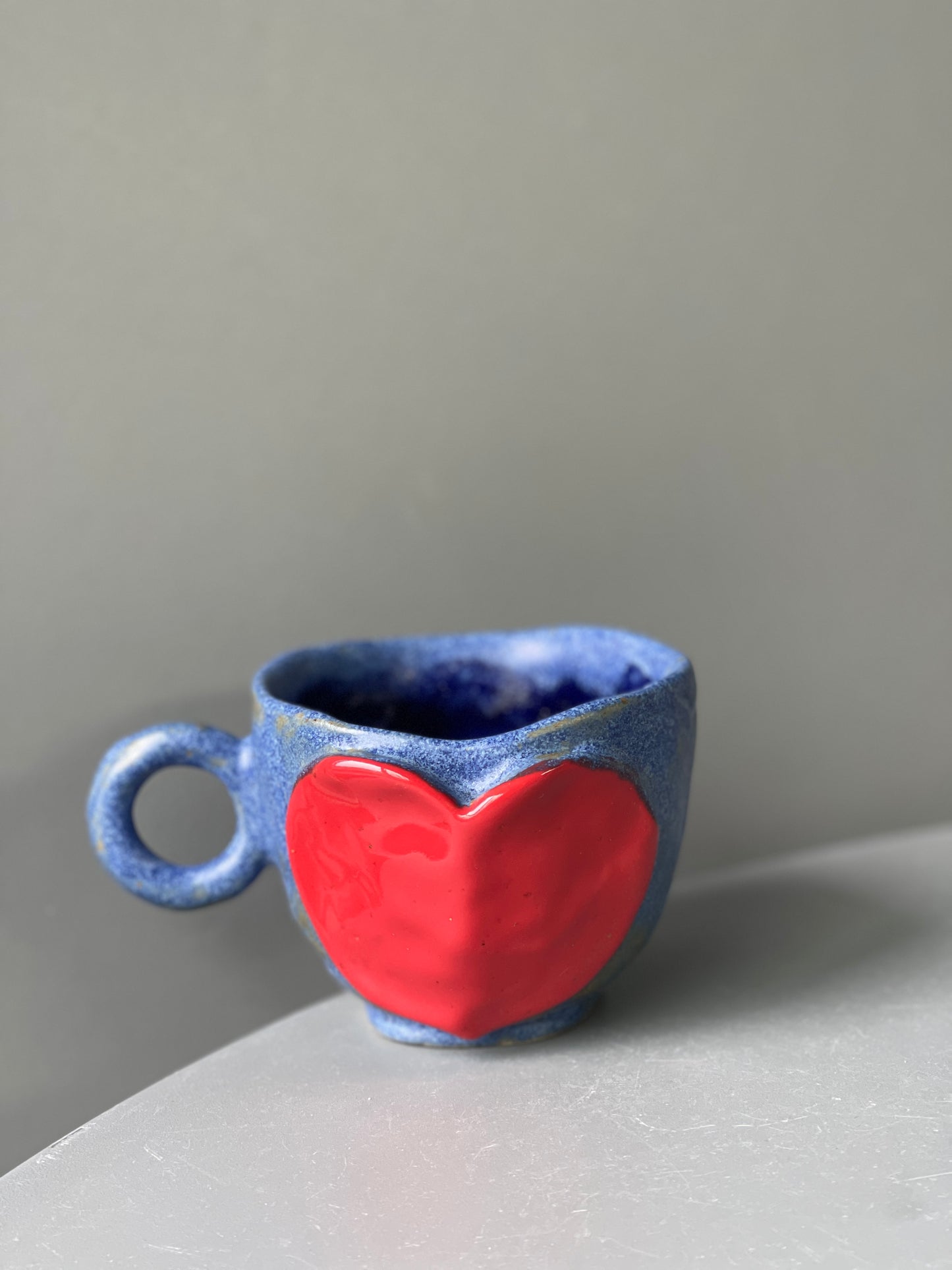 Cana Cappuccino Ceramica Red Heart