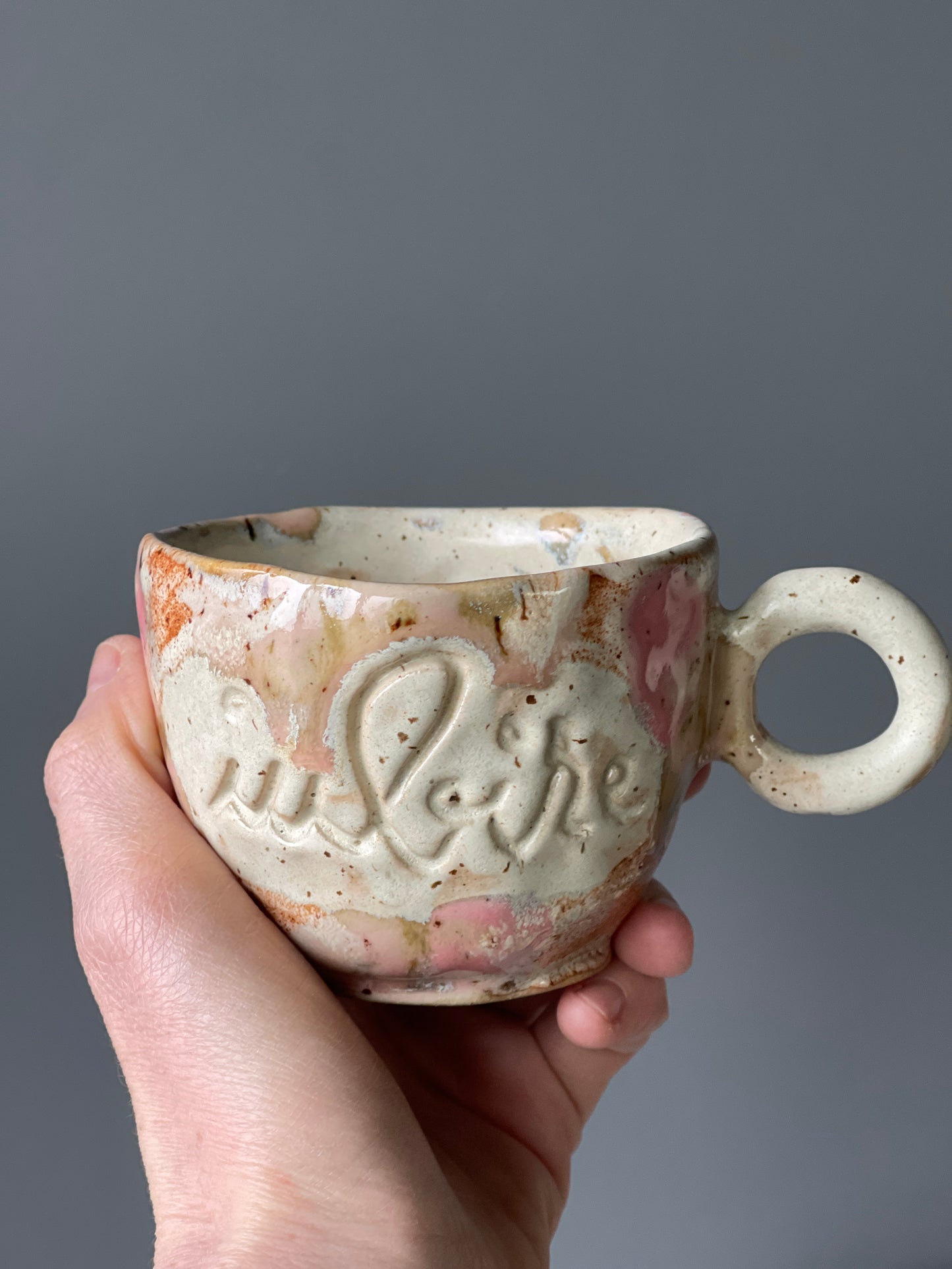 Cana Cappuccino cu mesaj "Iubire"