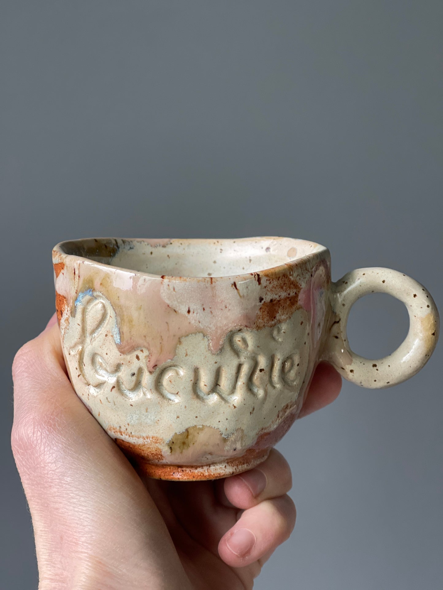 Cana Cappuccino cu mesaj "Bucurie"