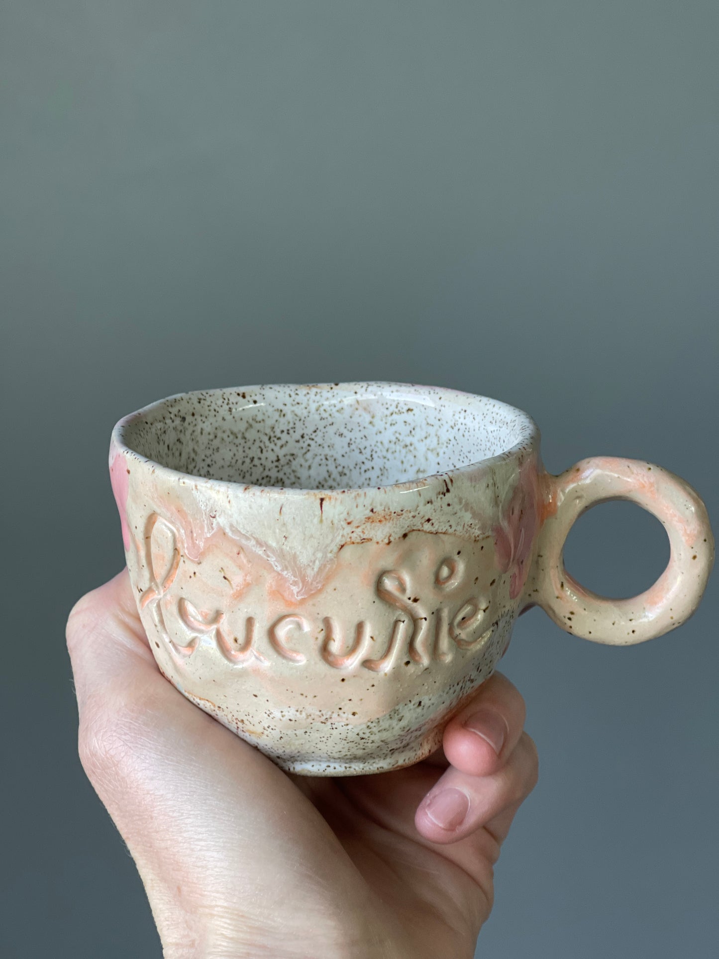 Cana Cappuccino cu mesaj "Bucurie"