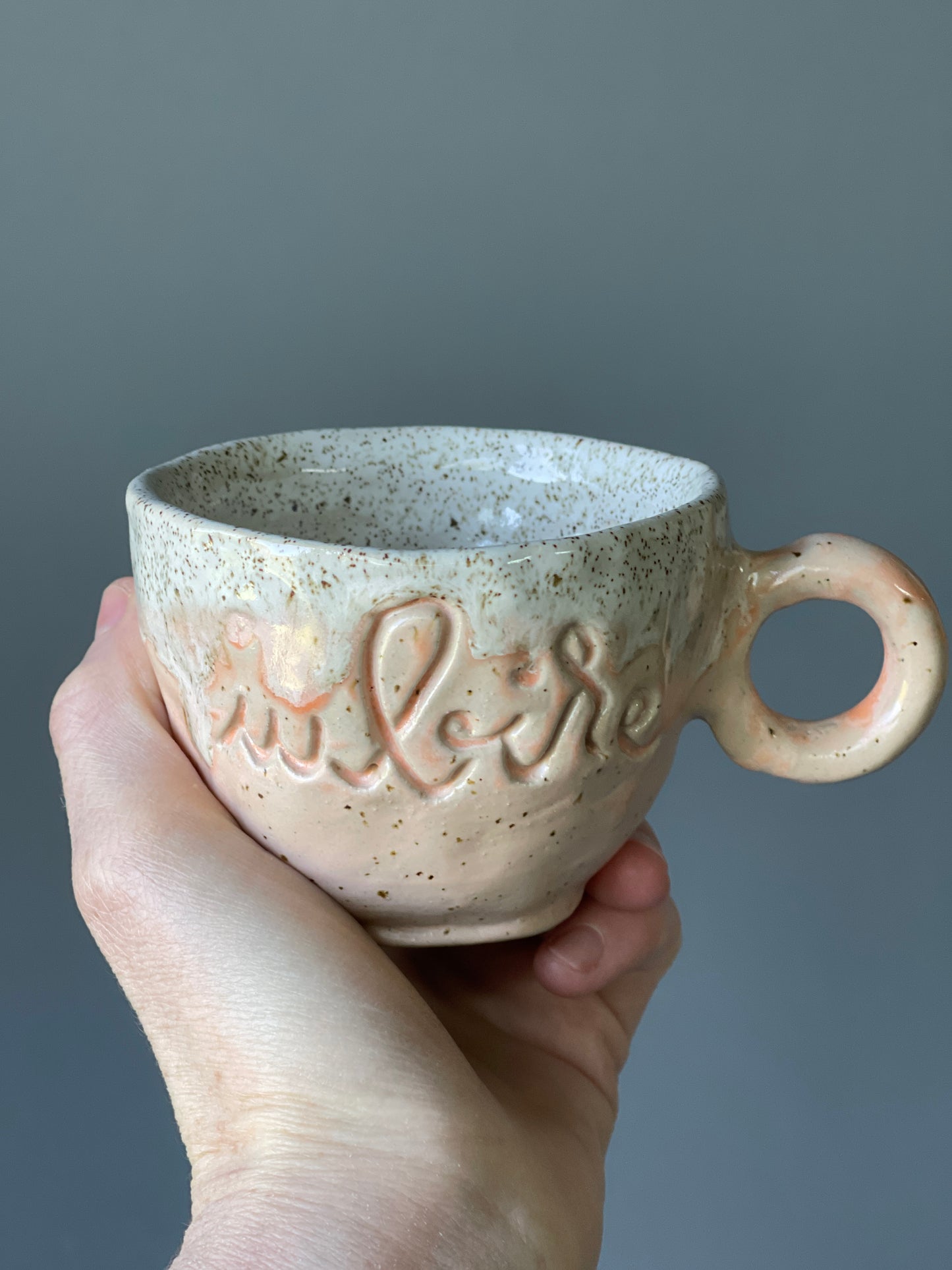Cana Cappuccino cu mesaj "Iubire"