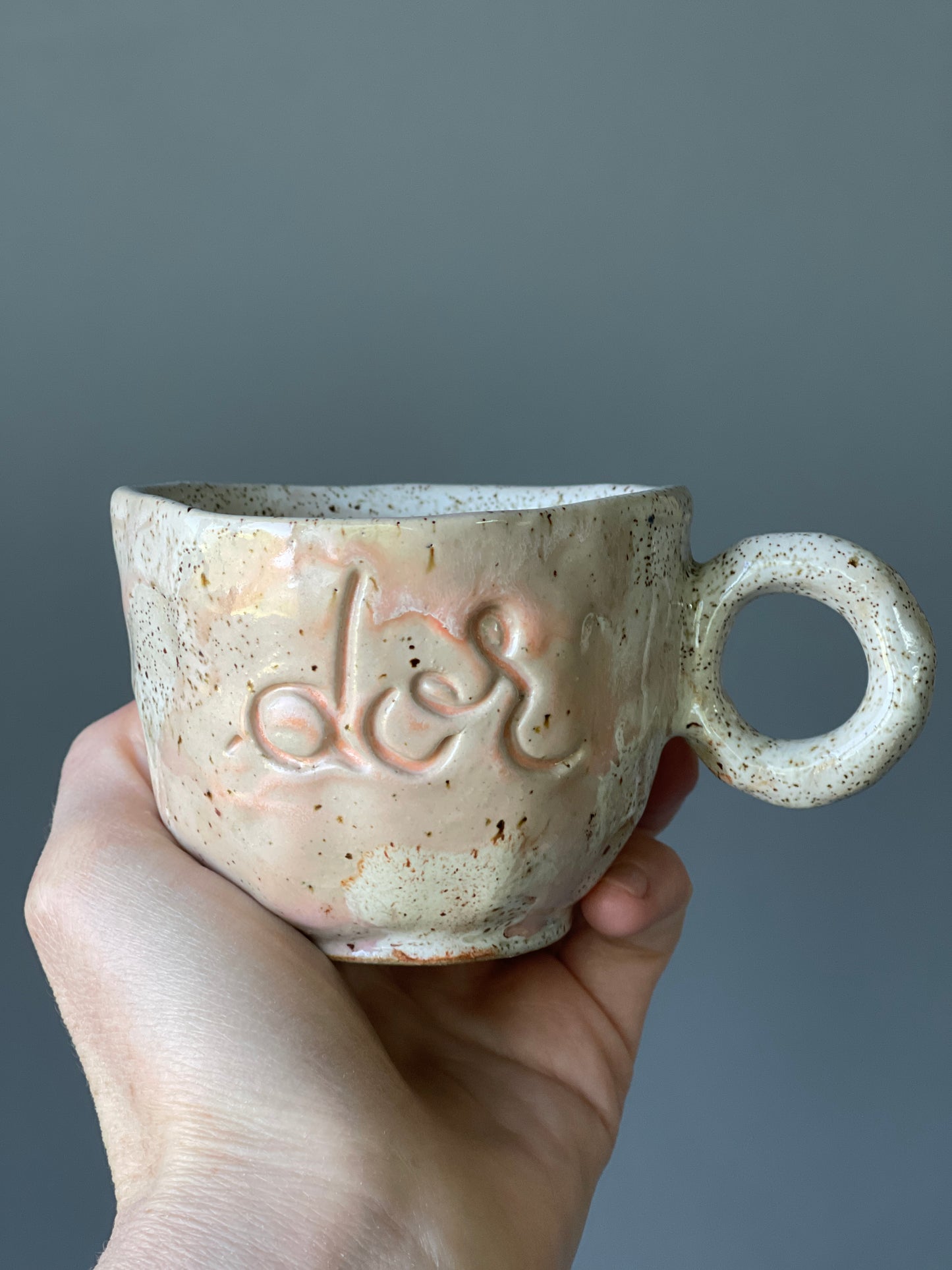 Cana Cappuccino cu mesaj "Dor"