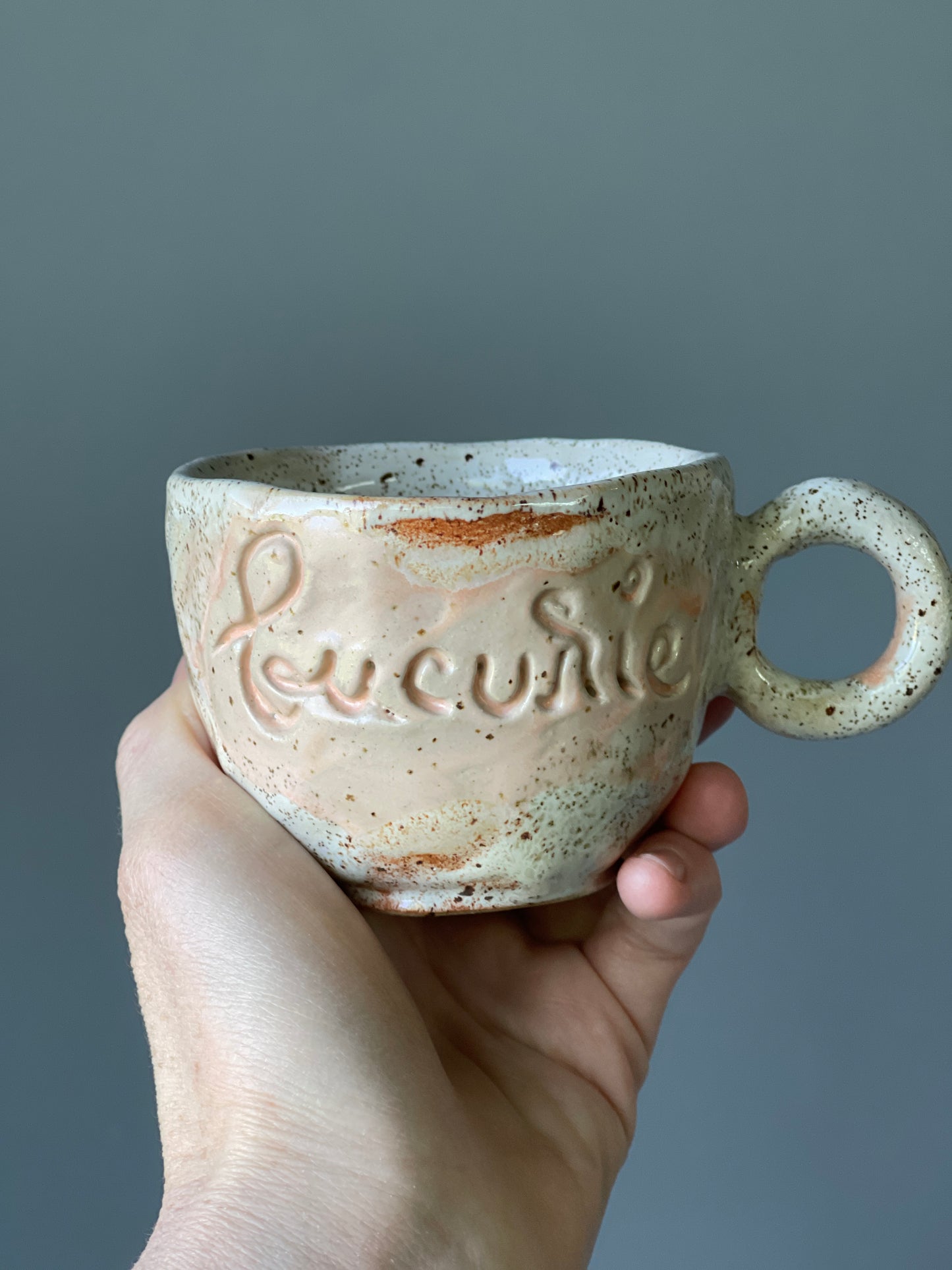 Cana Cappuccino cu mesaj "Bucurie"