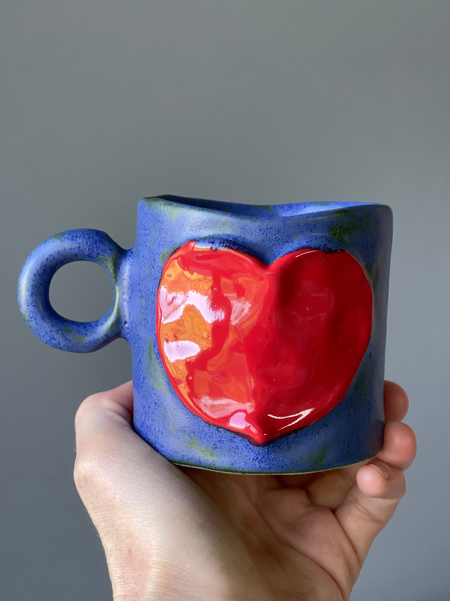 Cana Latte Ceramica Red Heart