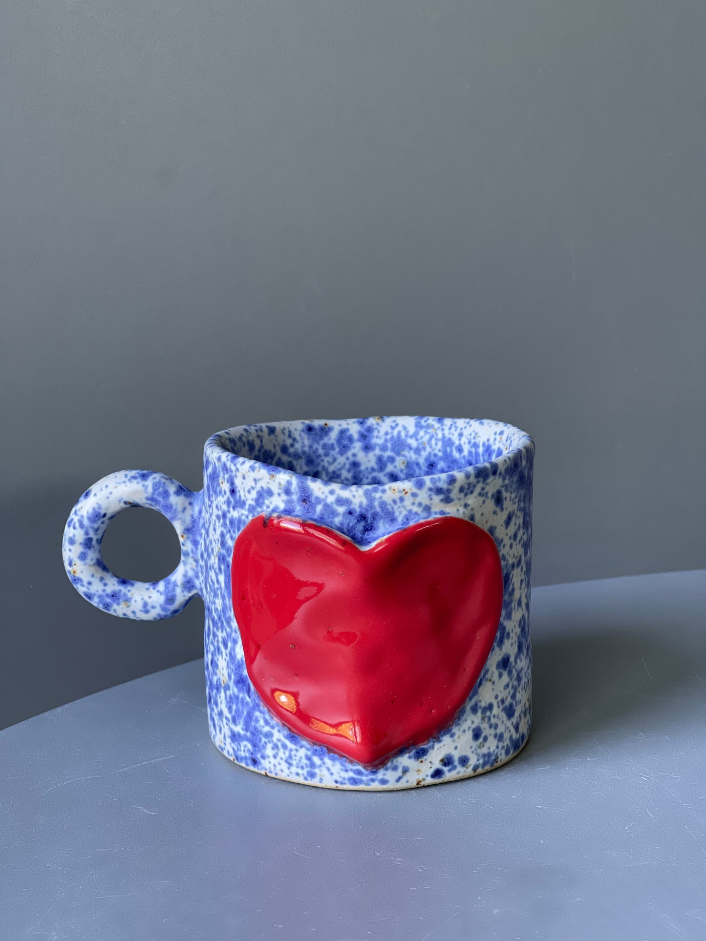Cana Latte Ceramica Red Heart