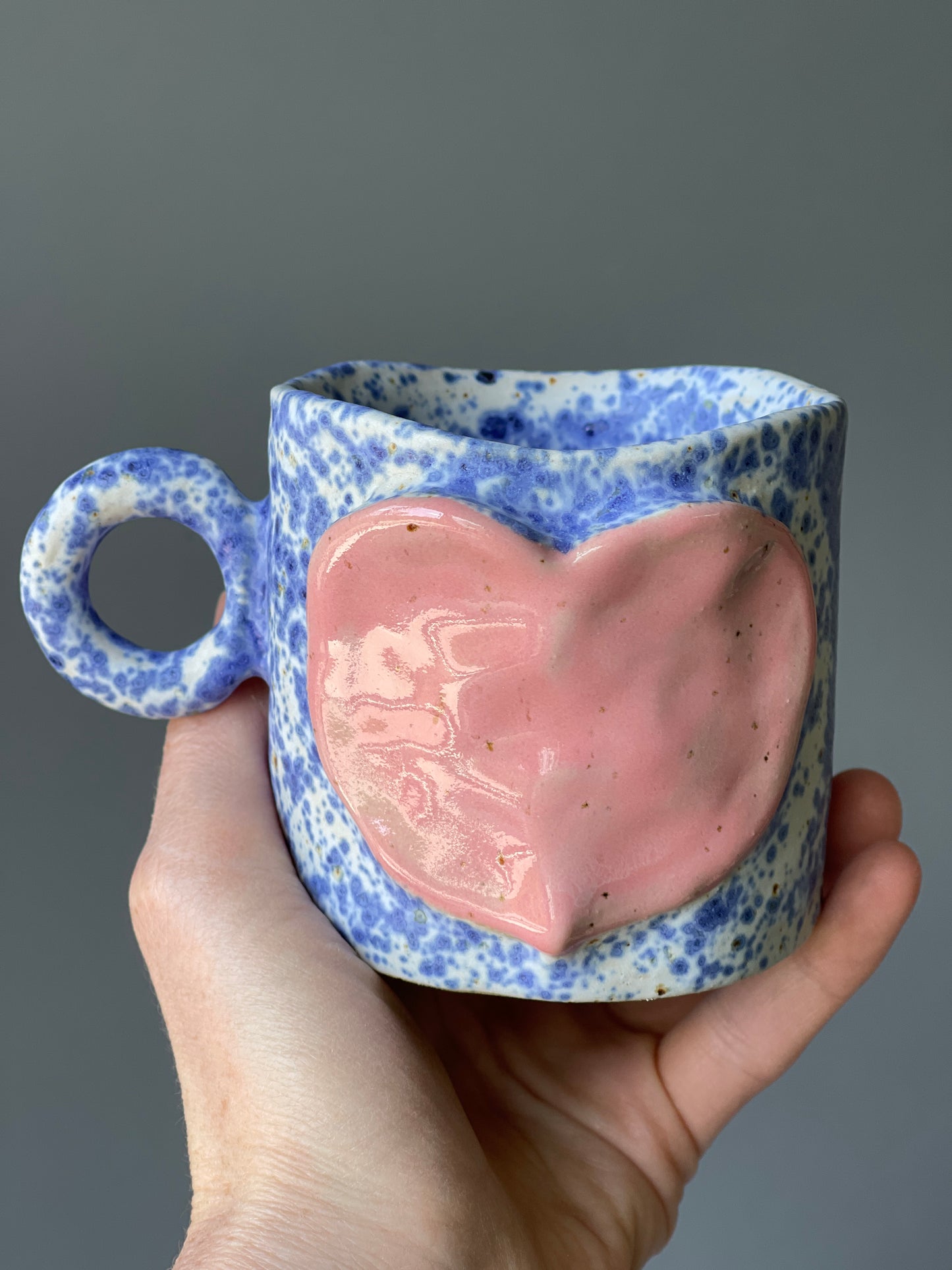 Cana Ceramica Pink Heart