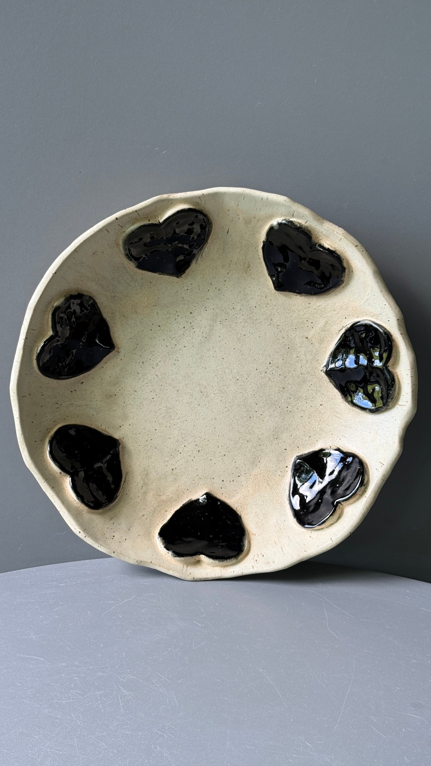 Bol Ceramica Black Hearts