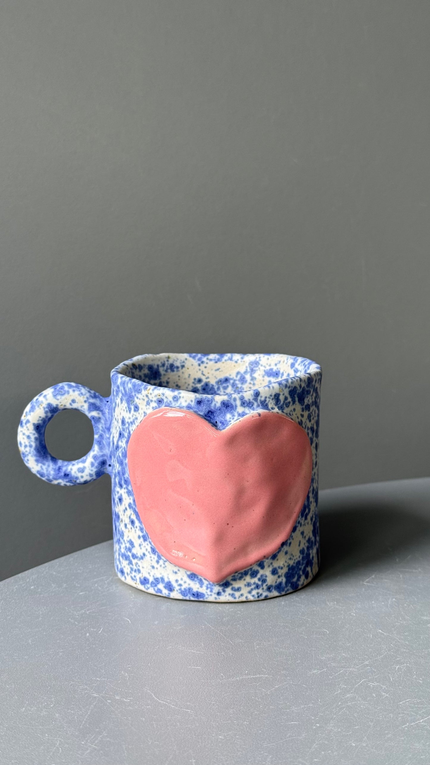 Cana Ceramica Pink Heart