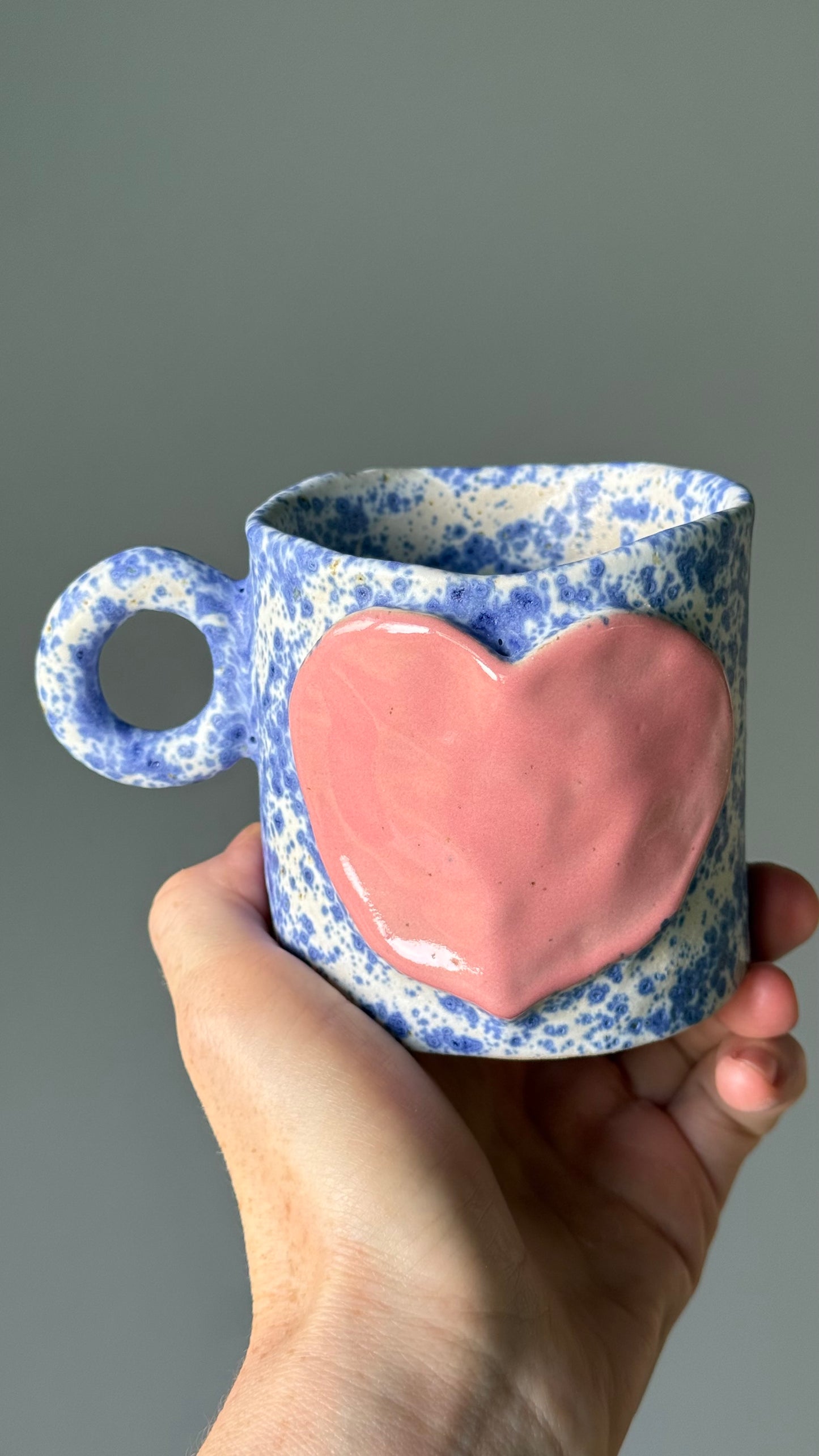Cana Ceramica Pink Heart