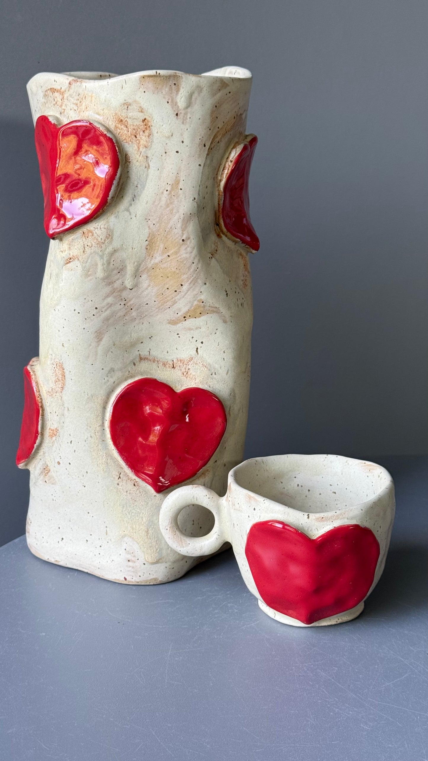 Vaza Ceramica Red Hearts