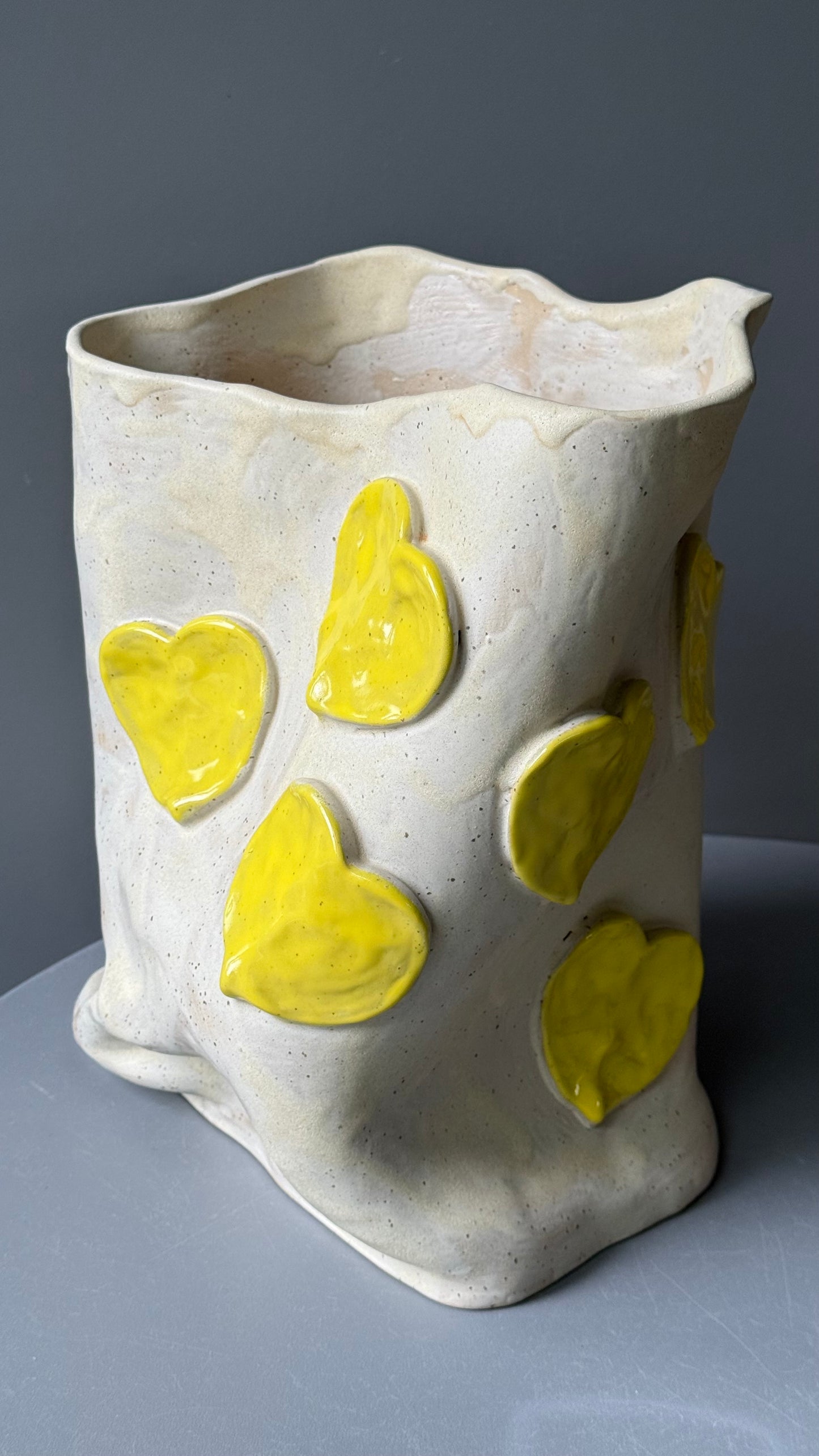Vaza Ceramica Yellow Hearts