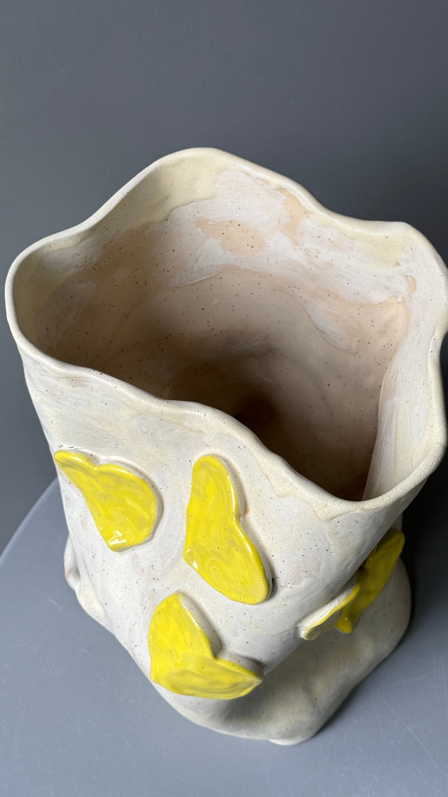 Vaza Ceramica Yellow Hearts