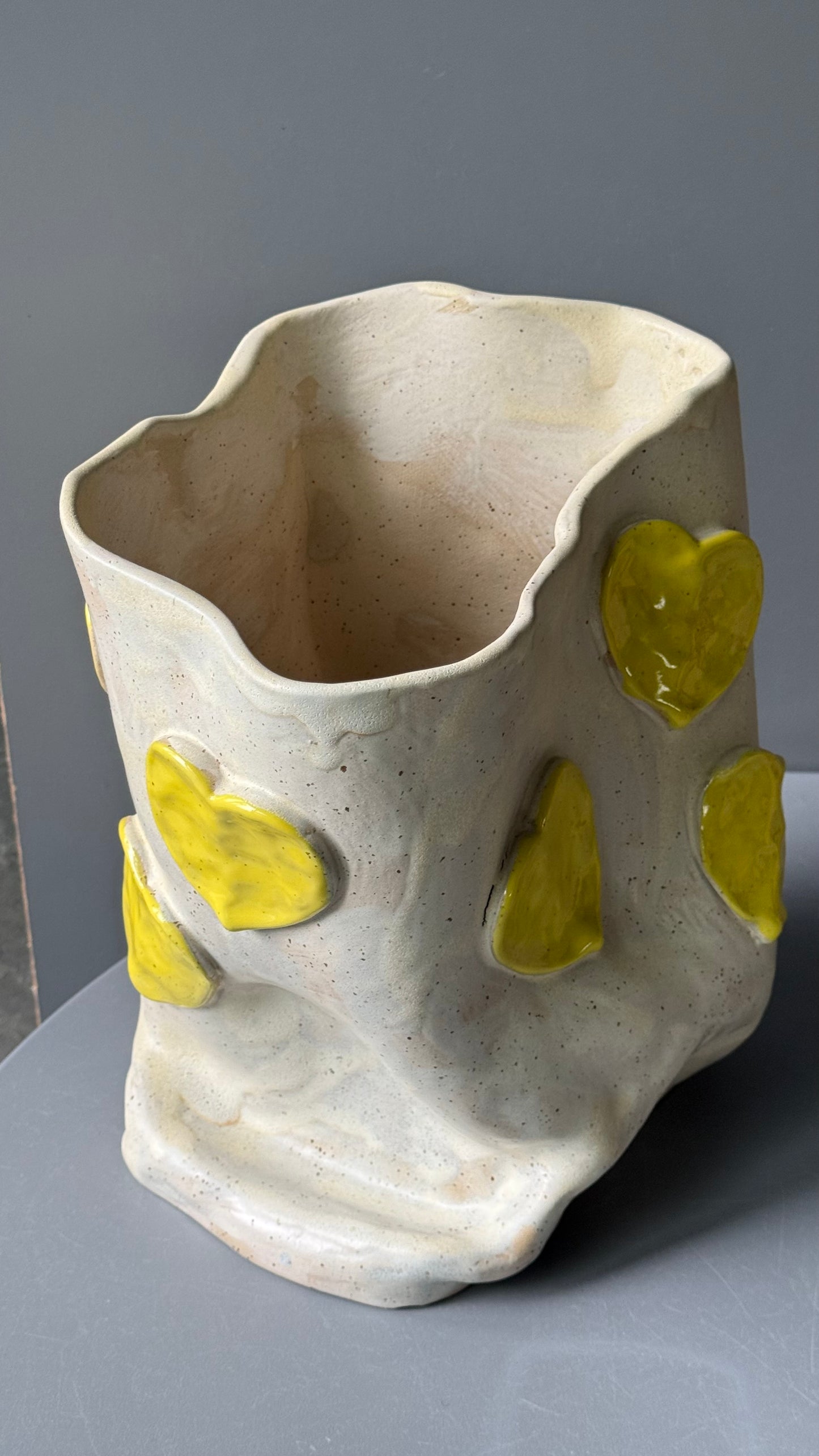 Vaza Ceramica Yellow Hearts