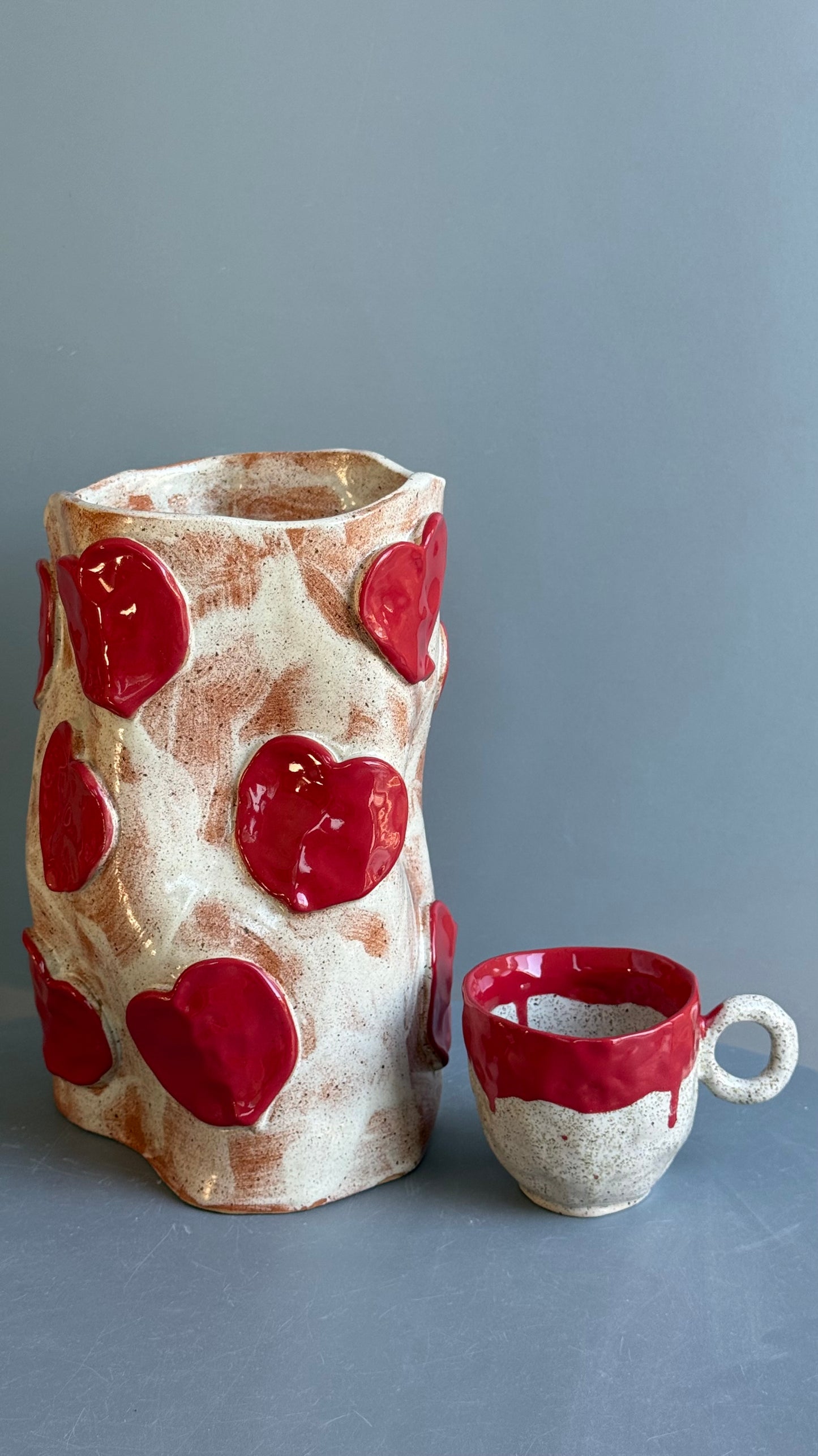 Vaza Ceramica Red Hearts