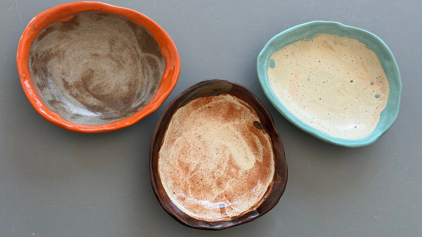 Set 3 boluri din ceramica "Aquarelle"