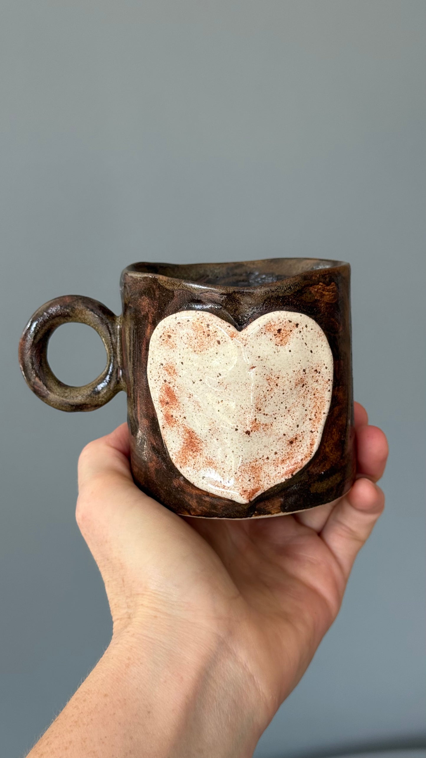 Cana Ceramica Latte Beige Heart