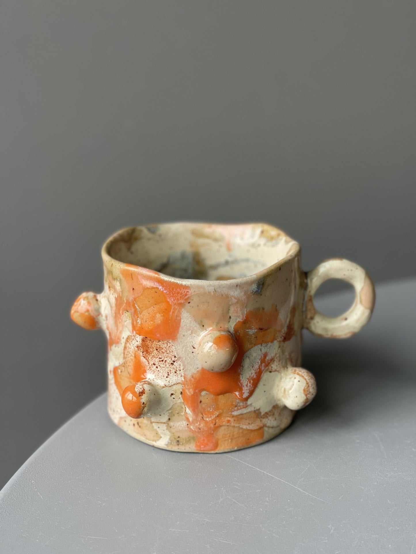 Cana Ceramica Orange Bubbles