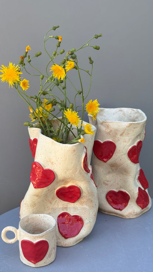 Vaza Ceramica Red Hearts