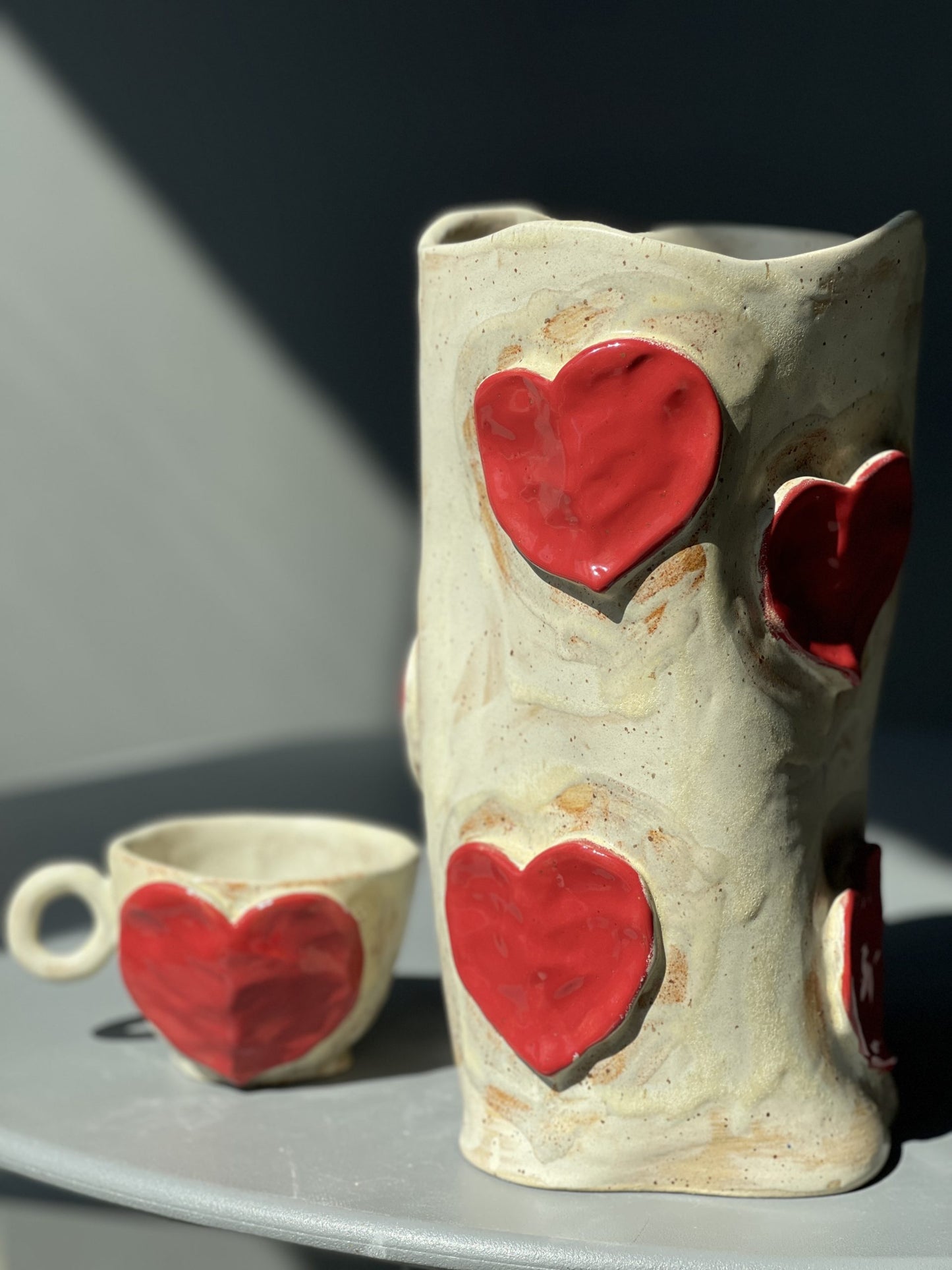 Vaza Ceramica Red Hearts