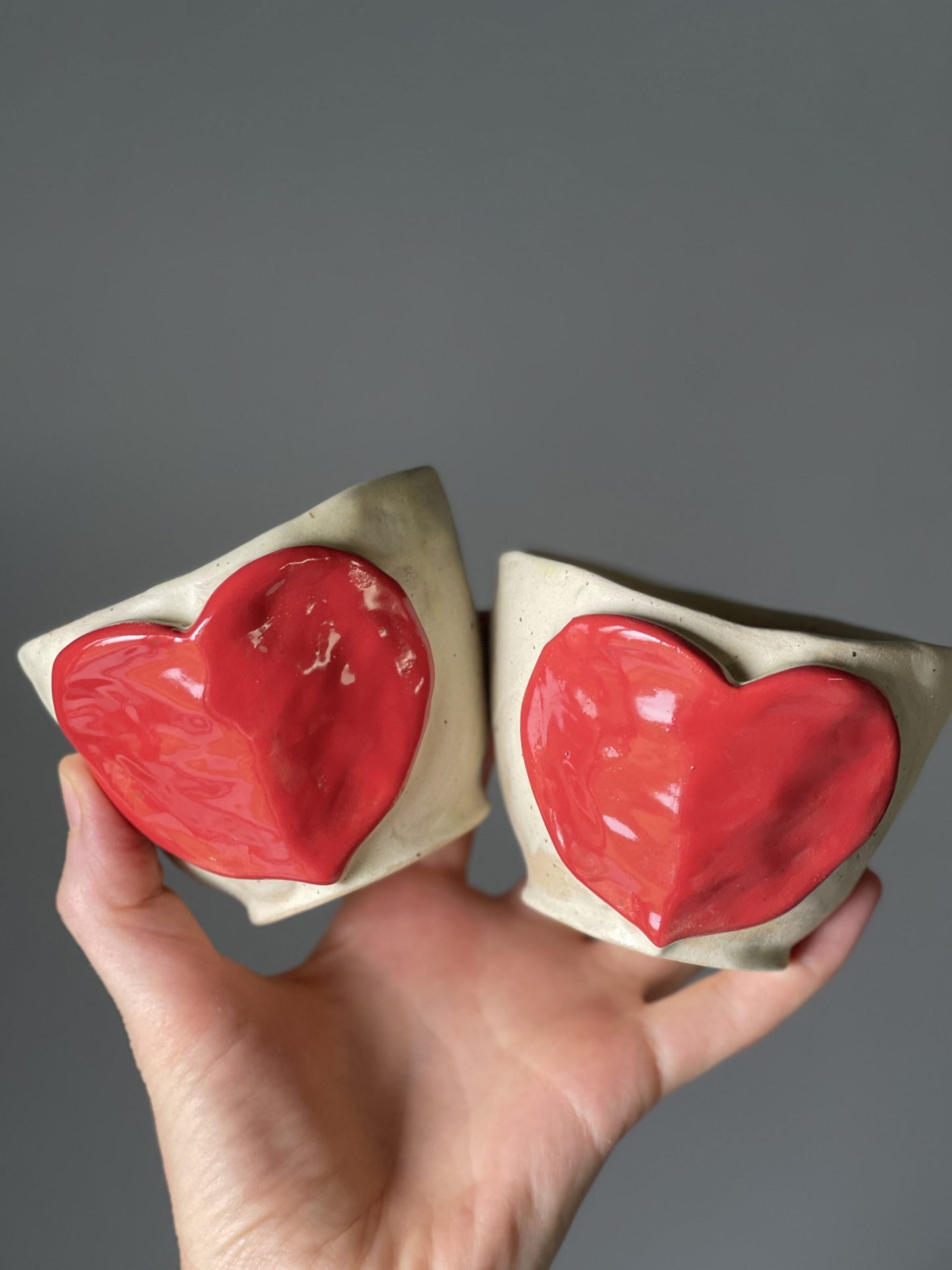 Cana Ceramica Red Heart