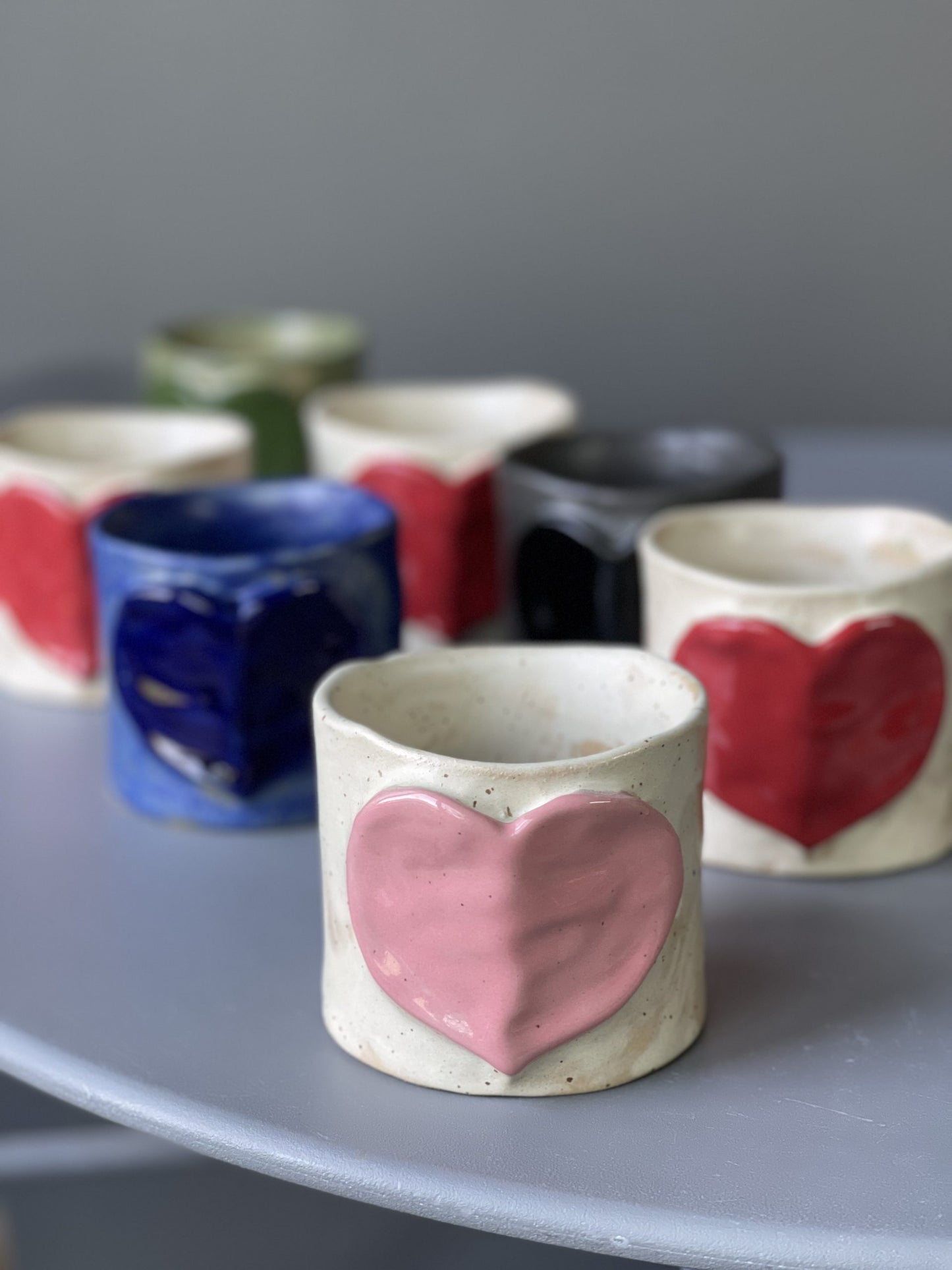 Cana Ceramica Latte Green Heart