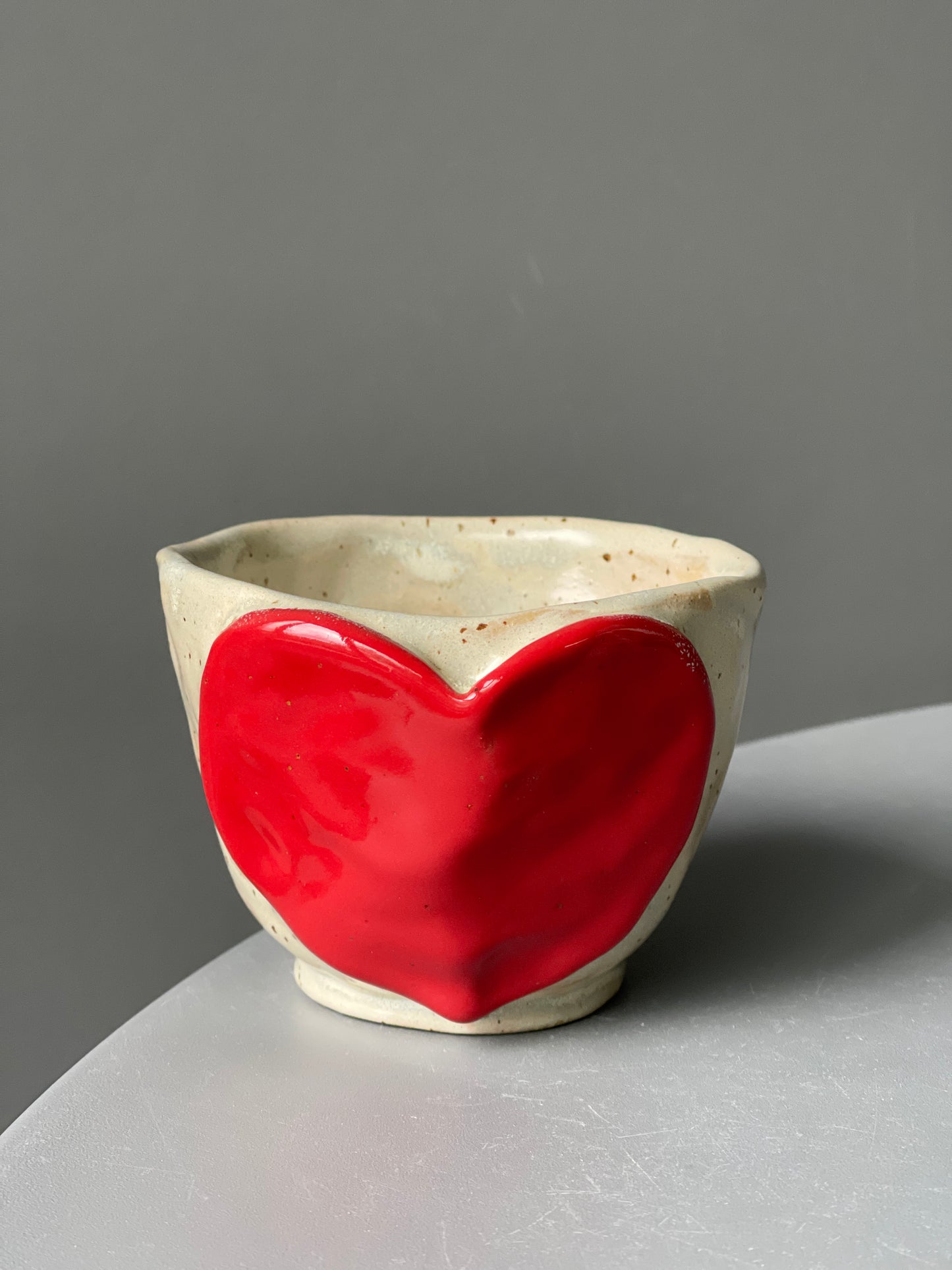 Cana Ceramica Red Heart