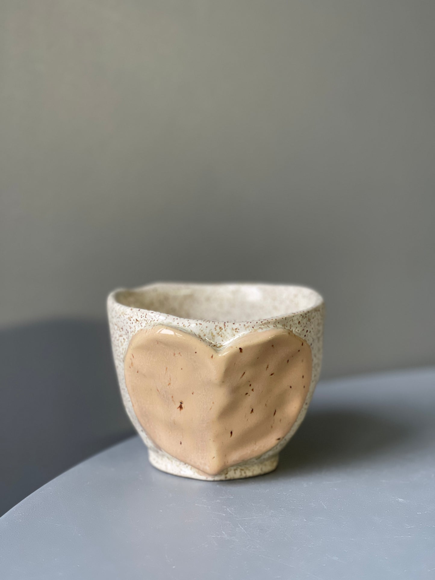 Cana Ceramica Beige Heart
