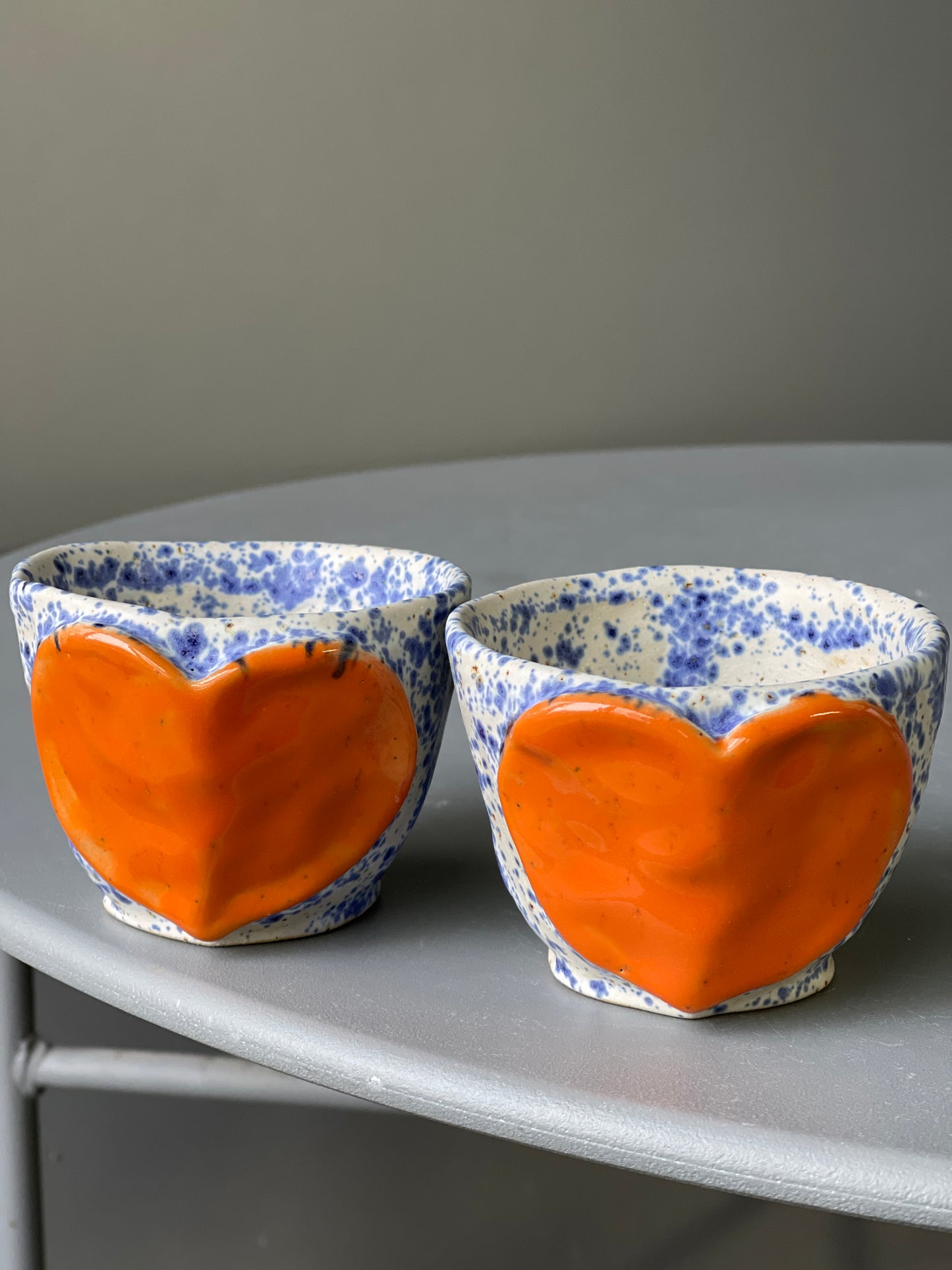 Cana Ceramica Orange Heart