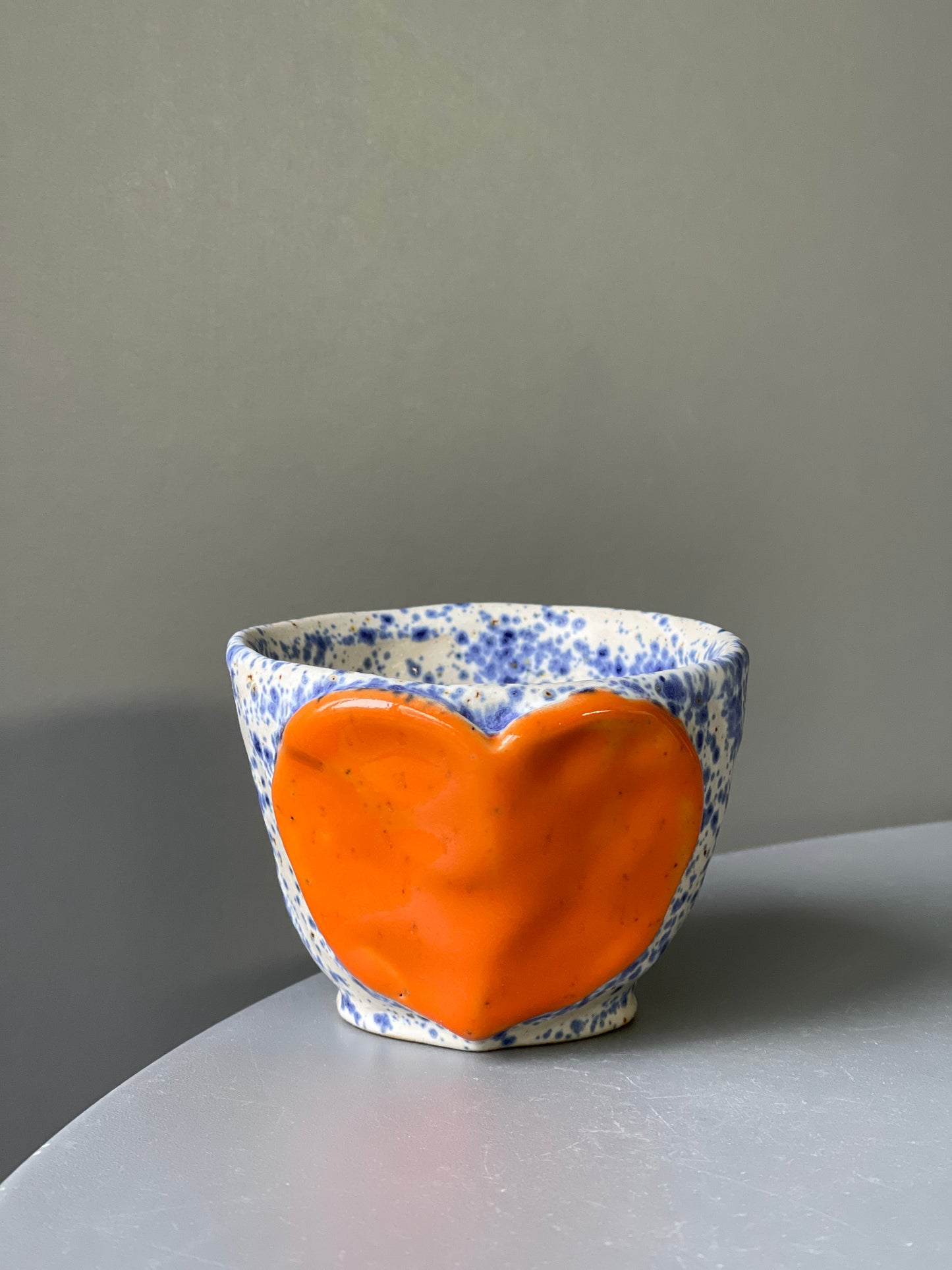 Cana Ceramica Orange Heart