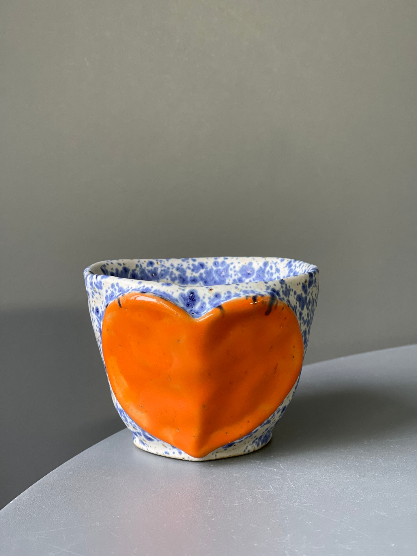 Cana Ceramica Orange Heart