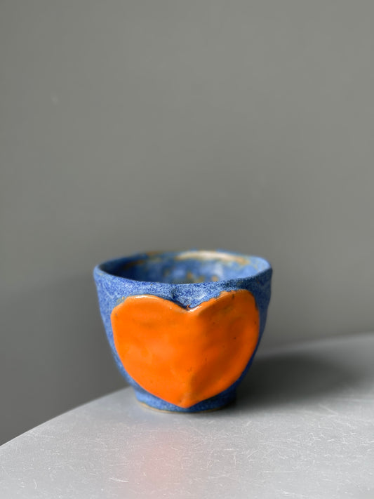 Cana Ceramica Orange Heart