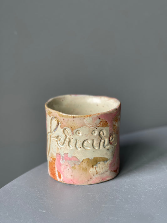 Cana Latte cu mesaj "Fericire"