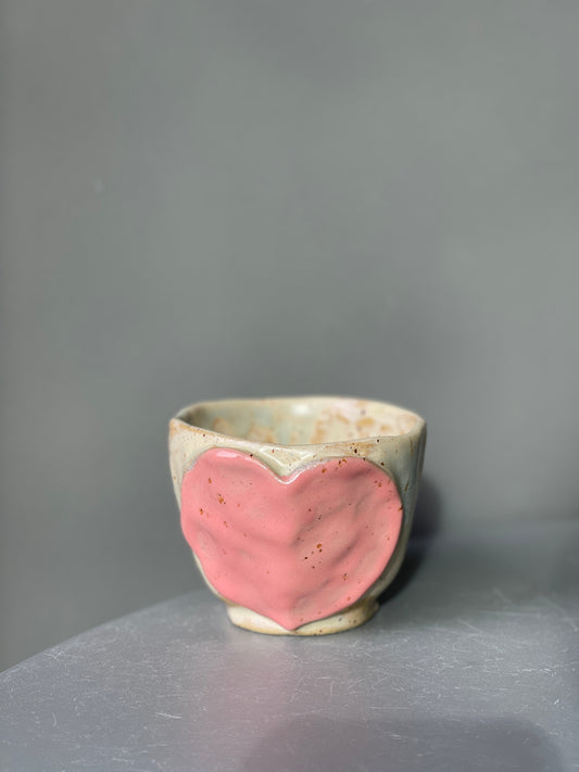 Cana Ceramica Pink Heart