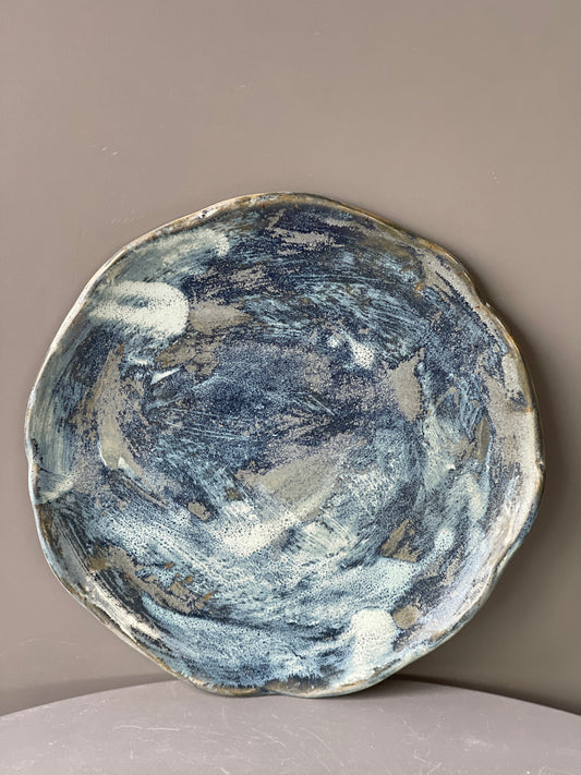 Platou Ceramica Aquarelle Blue