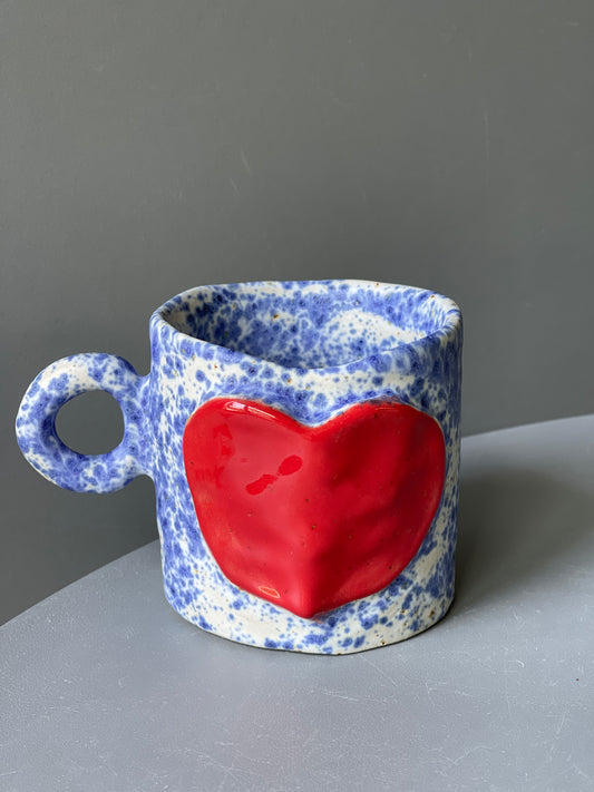 Cana Ceramica Red Heart