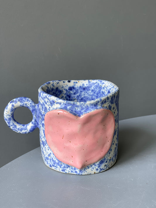 Cana Ceramica Pink Heart