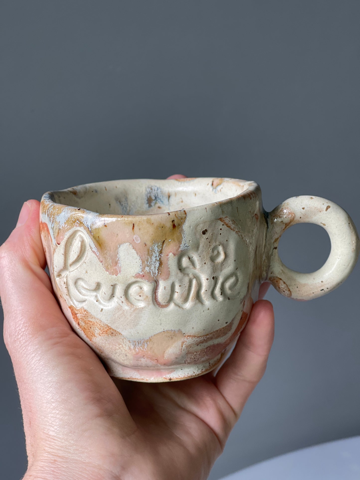 Cana Cappuccino cu mesaj "Bucurie"