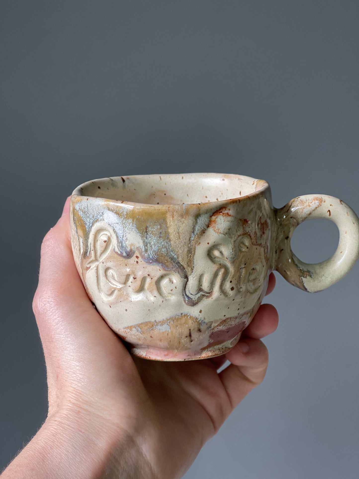 Cana Cappuccino cu mesaj "Bucurie"