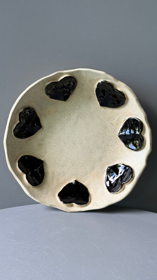 Bol Ceramica Black Hearts