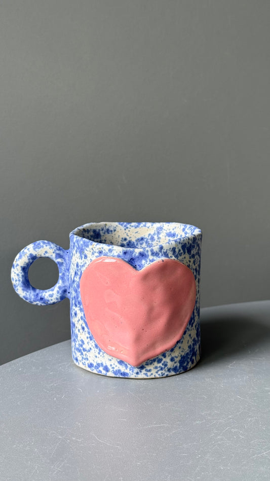 Cana Ceramica Pink Heart