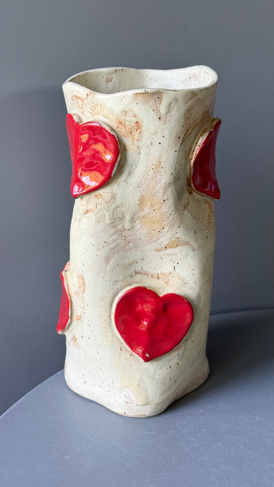 Vaza Ceramica Red Hearts