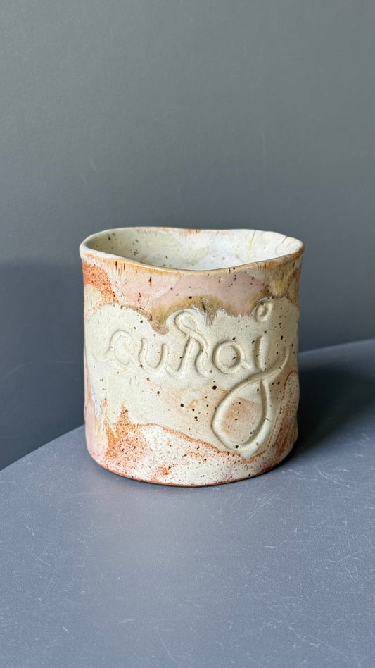Cana Latte cu mesaj "Curaj"